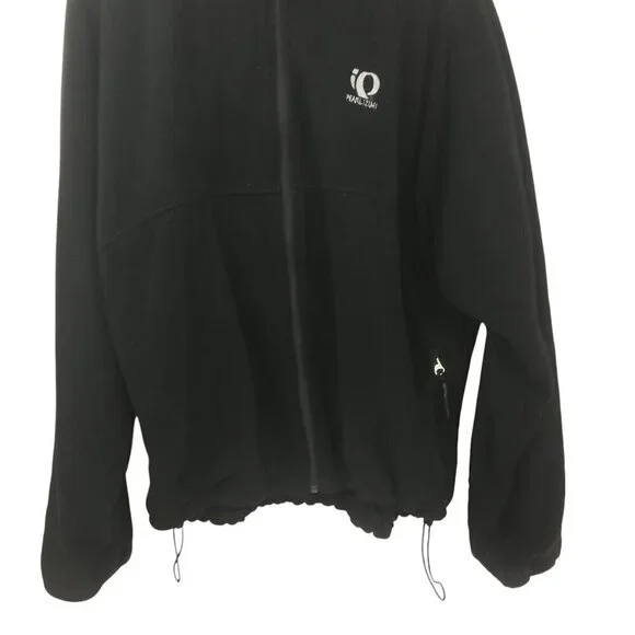 Pearl Izumi Full Zip Black Mock Neck Fleece Jacket Size L Mens Pockets Cycling - Picture 6 of 12